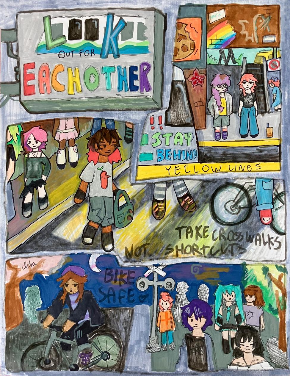 Safety Poster Contest art Ida W. 7th grade 3rd place
