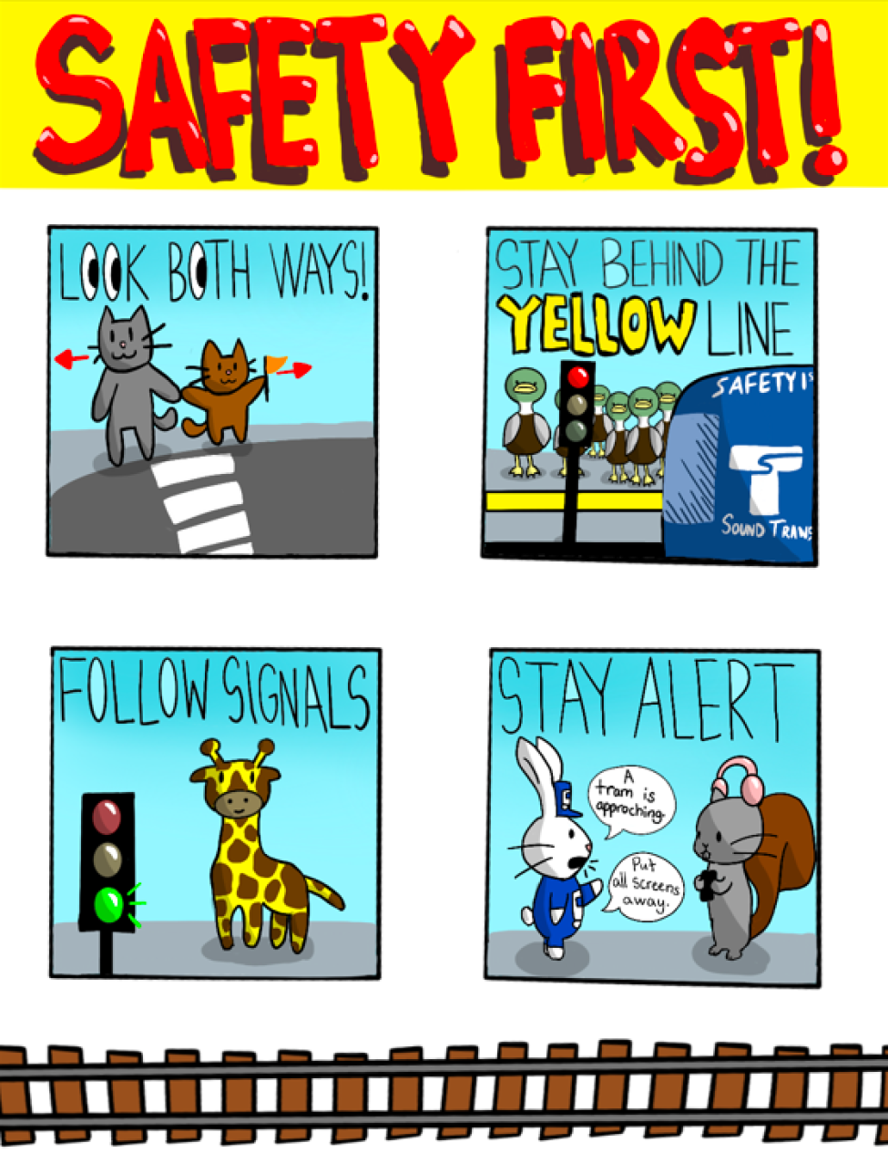 Safety Poster Contest art Mika C. 4th grade 1st place