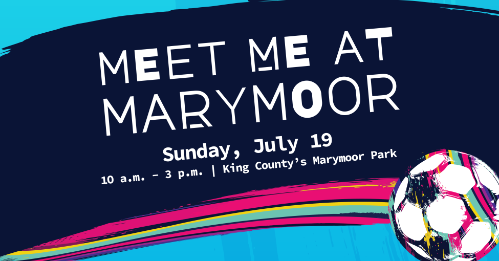 A graphic detailing the specifics of the watch party at Marymoor