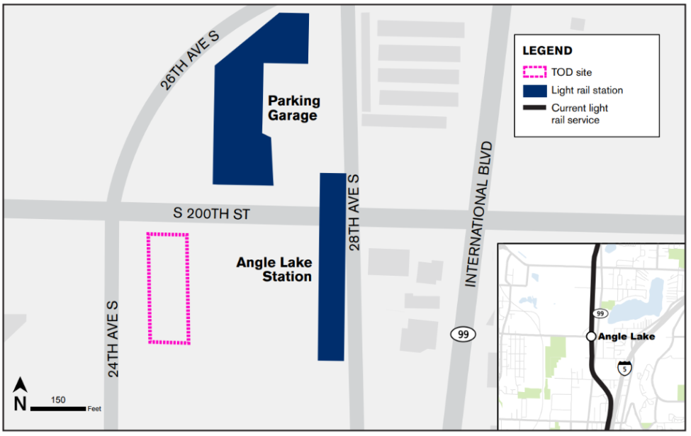Angle lake south side map