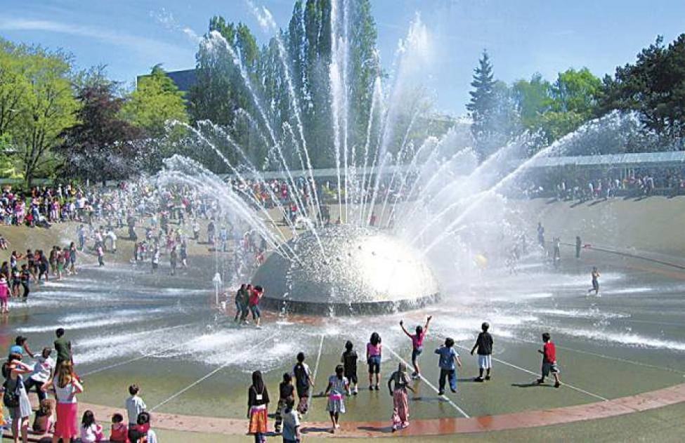 Fountain at Seattle Center