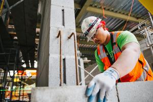 Image of construction worker working on Northgate Link Extension