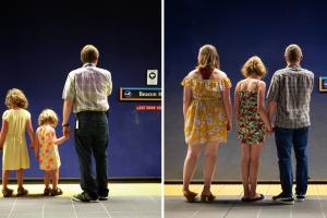 The author and his daughter's at Beacon Hill on Link's opening day in 2009 and today.