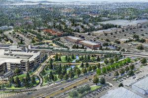 Artist rendering of future Lynnwood City Center Station.