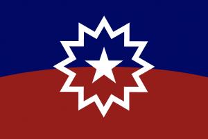 The Juneteenth celebration flag