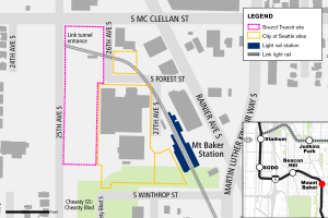 Map of the TOD area around Mount Baker Station