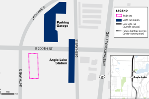 Angle Lake Transit-oriented Development South Site map