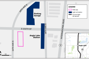 Angle lake south side map