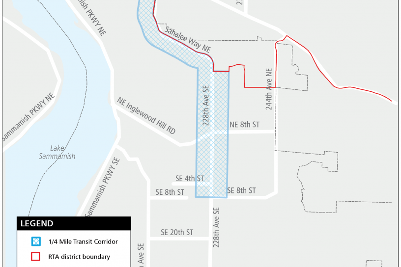 North Sammamish Park and Ride Project Map