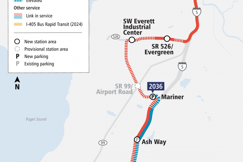 Everett Link Extension project map