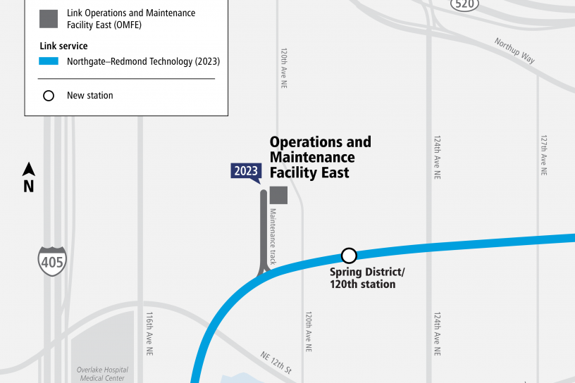 System Expansion web map for Operations and Maintenance Facility East