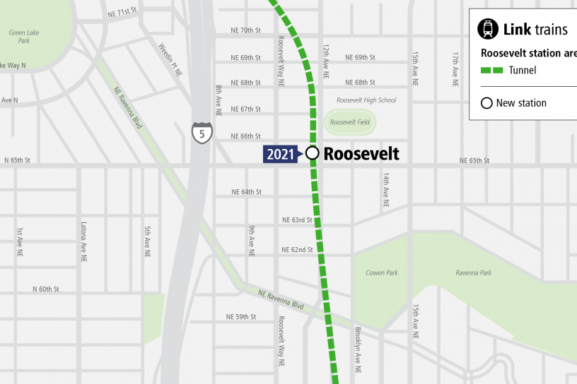 System Expansion web map for Roosevelt Station