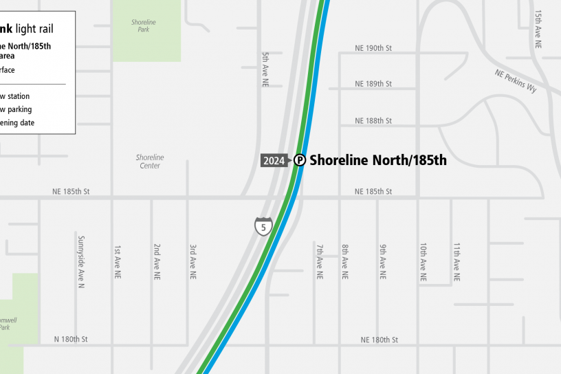 Project map for Shoreline North Station