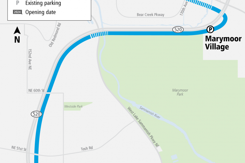 Web map for Downtown Redmond Link Extension Project