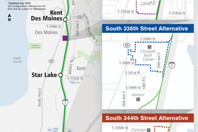 A map of alternatives for OMF South.