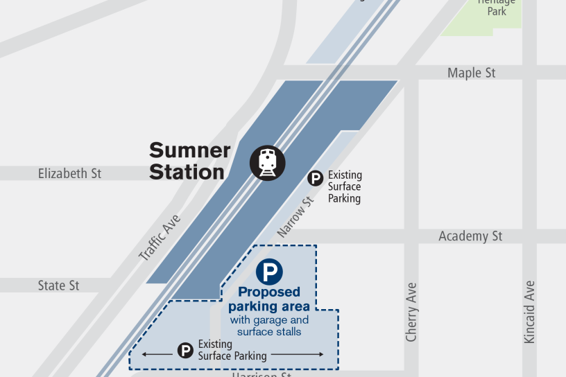 System Expansion web map for Sumner Station Parking and Access Improvements