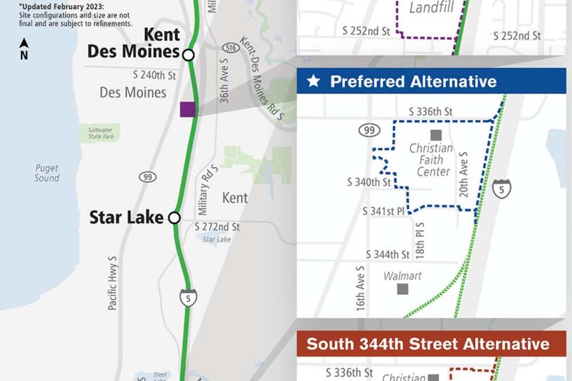 Operations and Maintenance Facility South proposed map