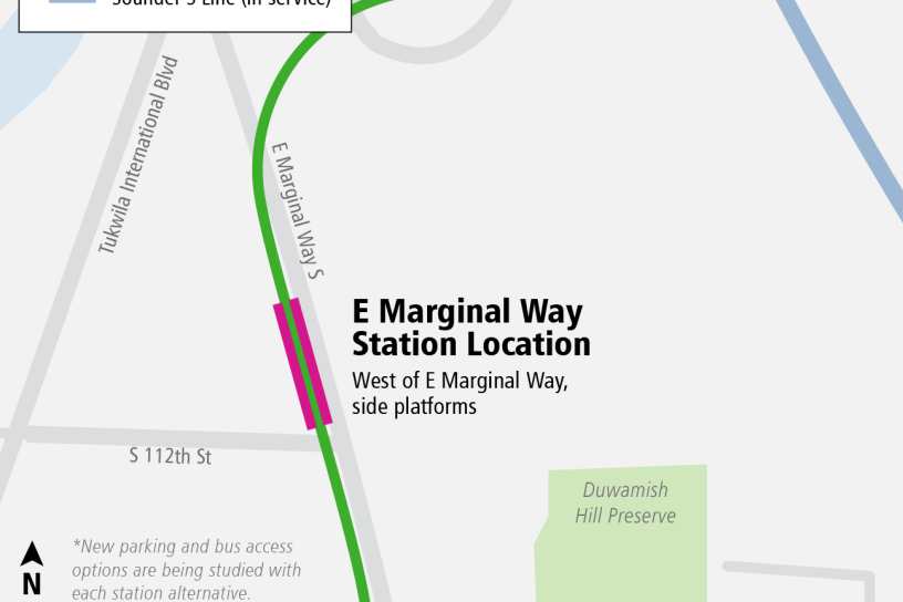 Map depicting station location