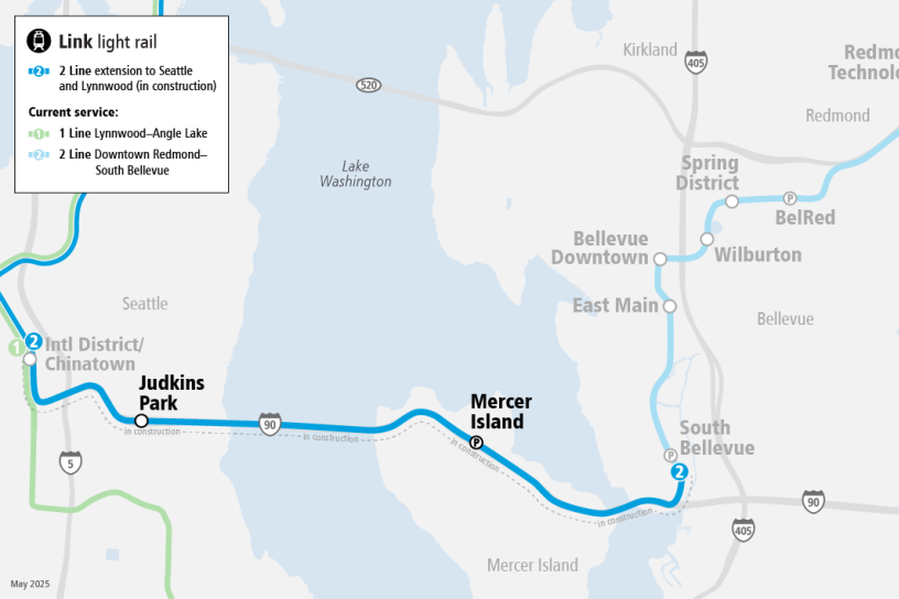 East Link Extension map