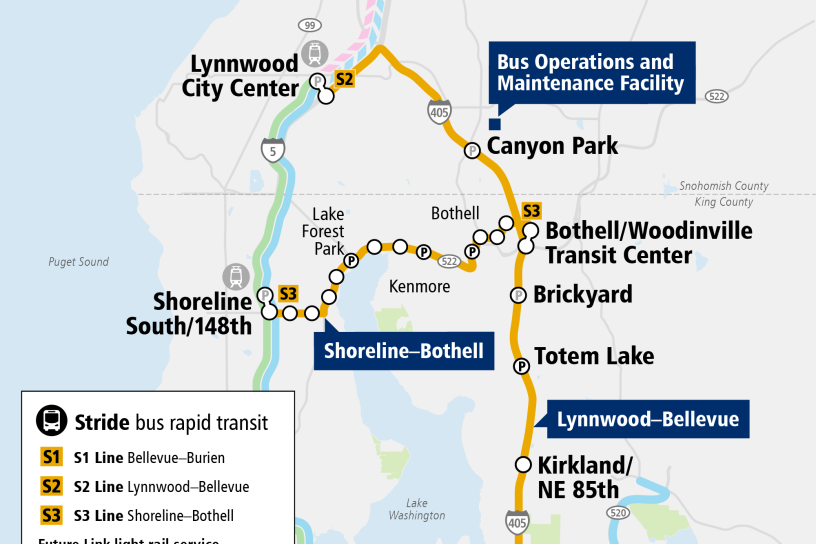 A map of the Stride BRT program.