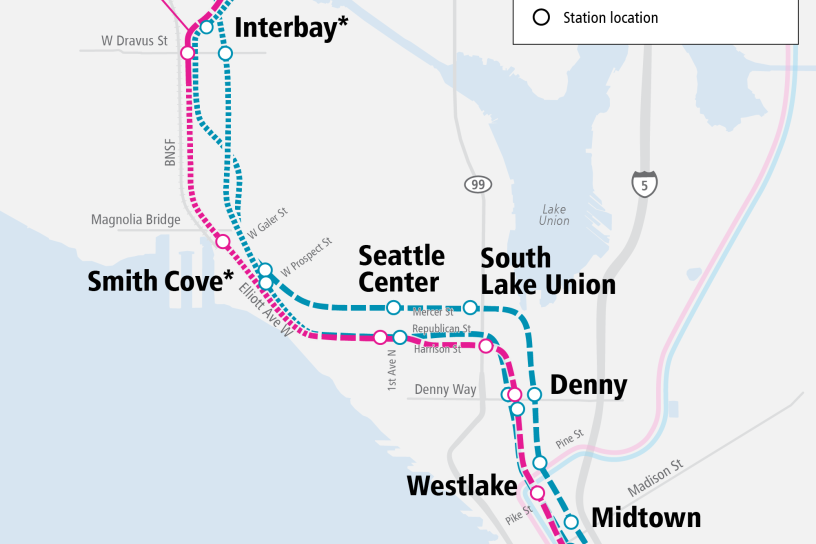 Map of Ballard Link Extension