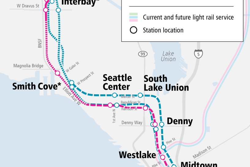 Map of Ballard Link Extension