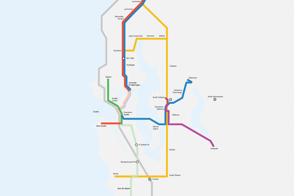 Seattle Light Rail Map System Expansion | Sound Transit