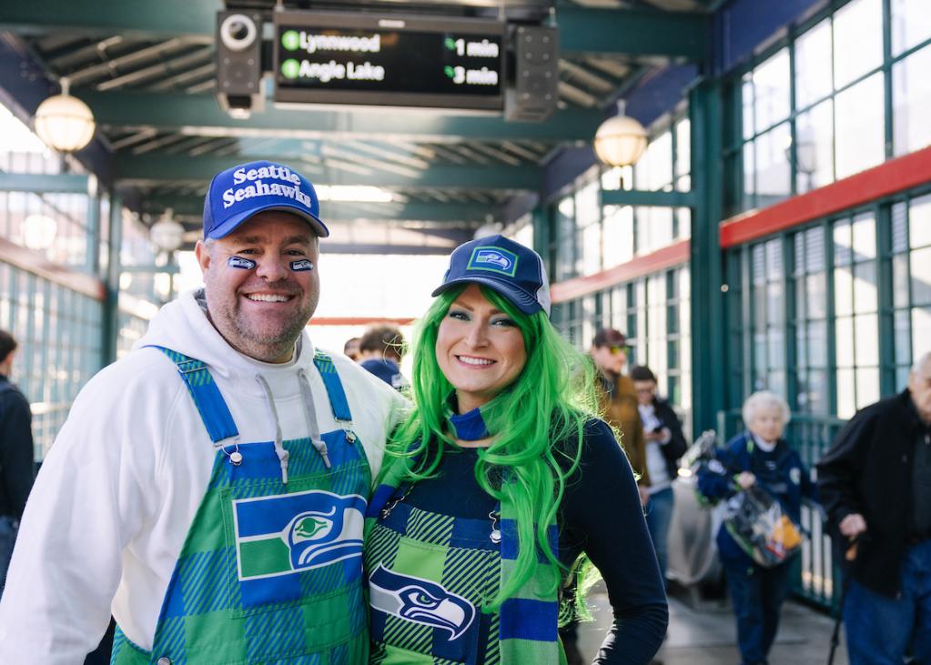 Seahawks fans at IDS