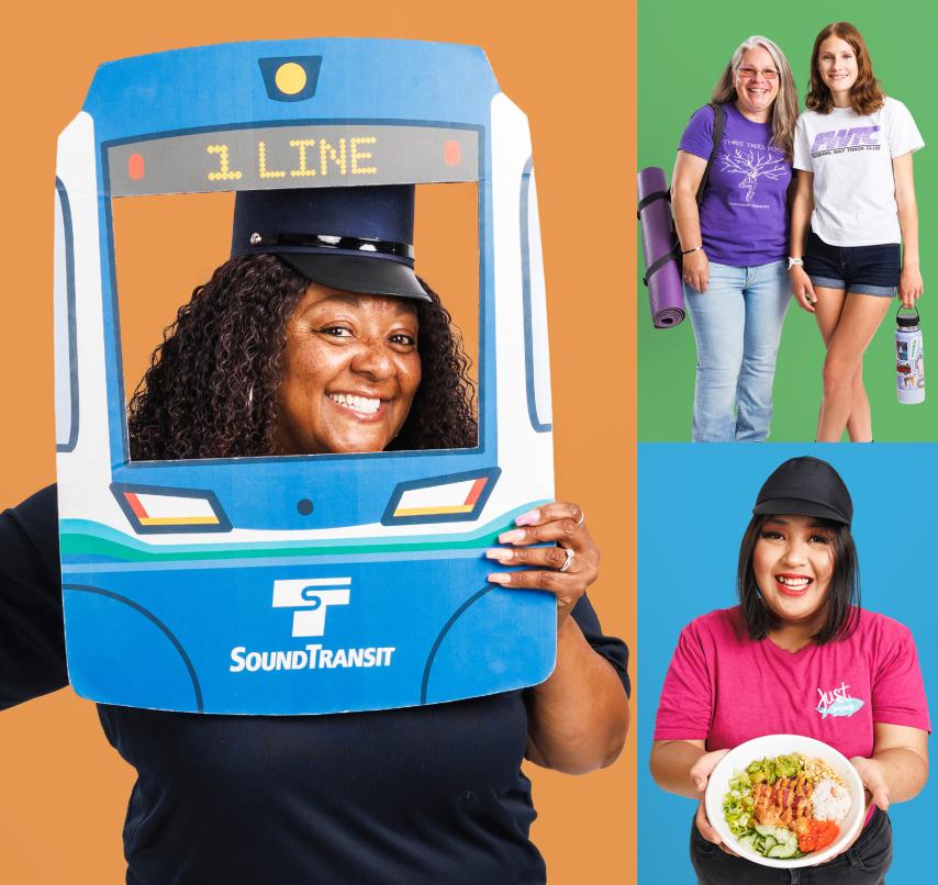 Community members from South King County smile for portraits